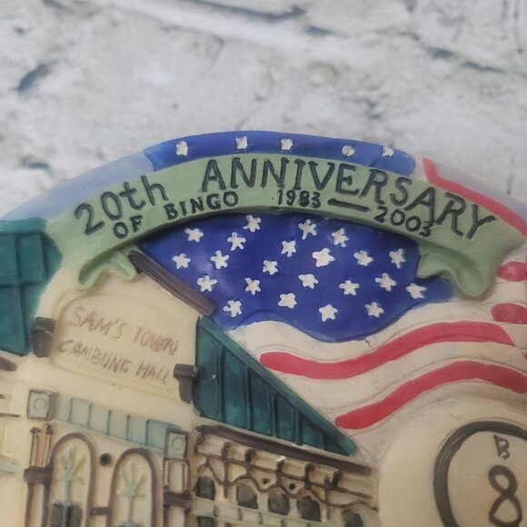 Sams Town Las Vegas Bingo Parlor 20th Anniversary Plate Appx 6" - Picture 2 of 4